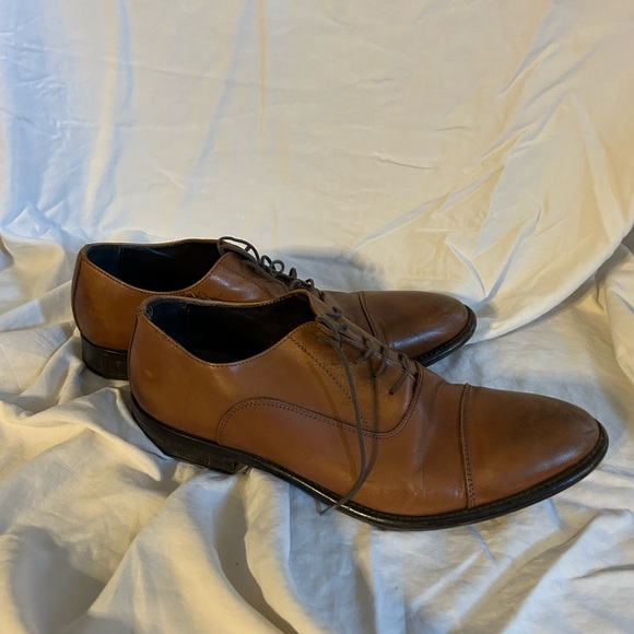 Too Boot New York Adam Derrick Brown Leather Cap Toe Dress Shoe Size 9.5